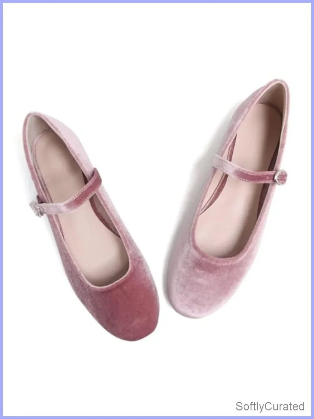 Women's Round Toe Mary Jane Ballet Flats Leather Satin Buckle